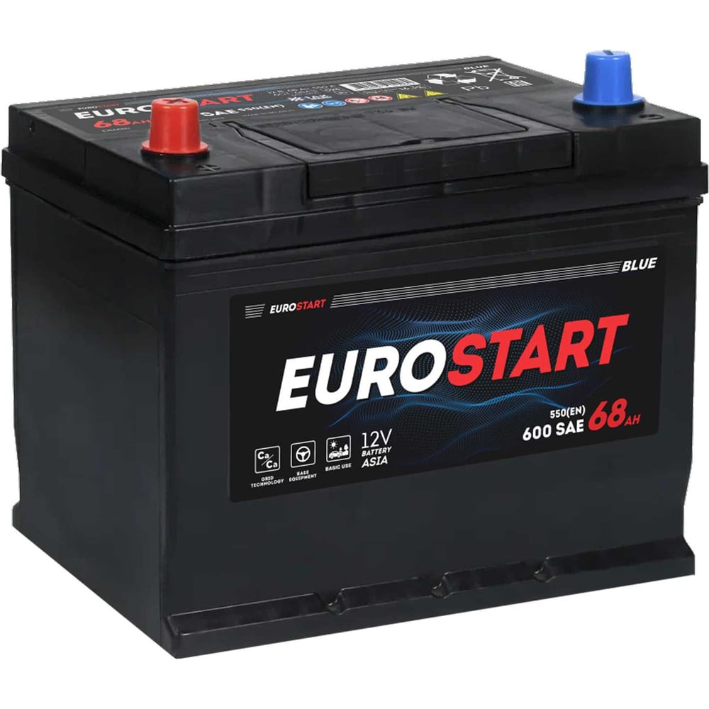 Изображение товара Аккумулятор EUROSTART Blue Asia 68Ah L+ EB681JSU для автомобилей