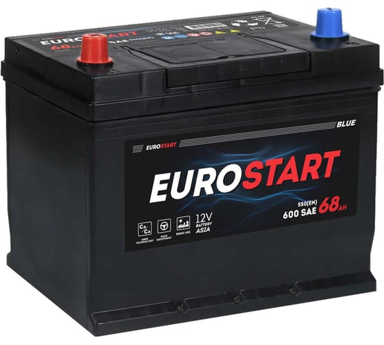 Изображение товара Аккумулятор EUROSTART Blue Asia 68Ah L+ EB681JSU