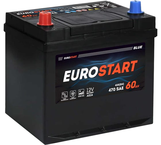 Изображение товара Аккумулятор EUROSTART Blue Asia 60Ah L+ EB601JSU