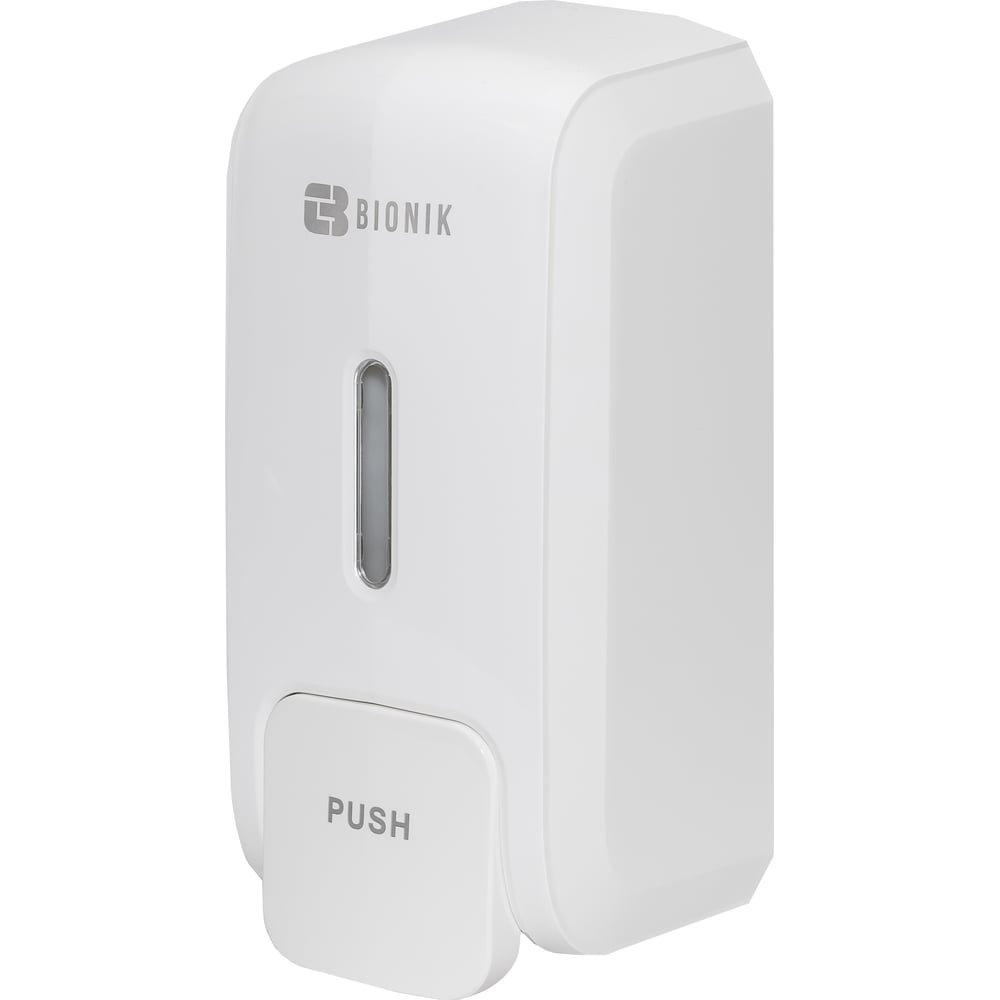 Изображение товара Дозатор для мыла BIONIK 1л с регулеровкой, настенный, антивандальный, белый