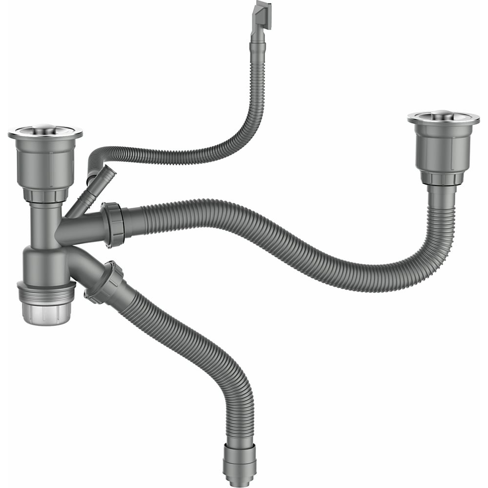 Изображение товара Сифон для мойки с переливом GERHANS K30601-2 металлопластиковый хром