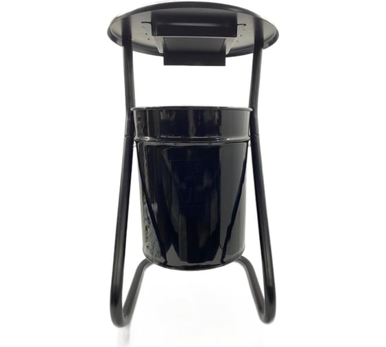 Изображение товара Металлическая уличная урна ПРОФМЕТСТИЛЬ черная, с пепельницей 609