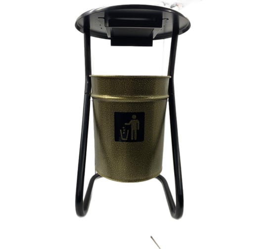 Изображение товара Уличная поворотная урна ПРОФМЕТСТИЛЬ металлическая, бронза, с пепельницей 607