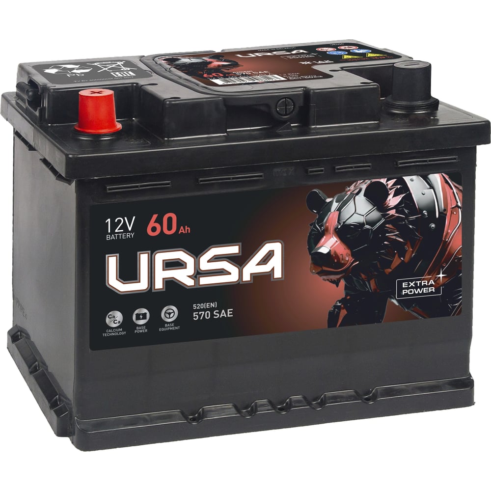 Изображение товара Аккумулятор URSA Extra power 60Ah L+ UE601 для автомобилей - надежность и мощность