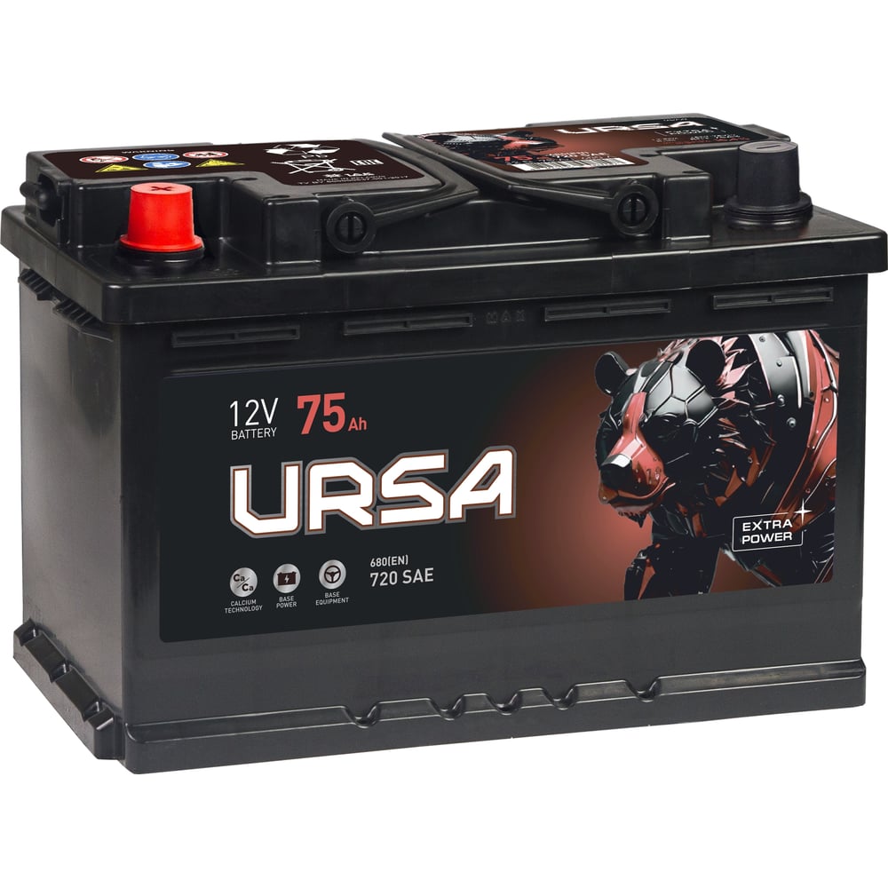 Изображение товара Аккумулятор URSA Extra power 75Ah L+ UE751 для автомобиля высокое пусковое значение