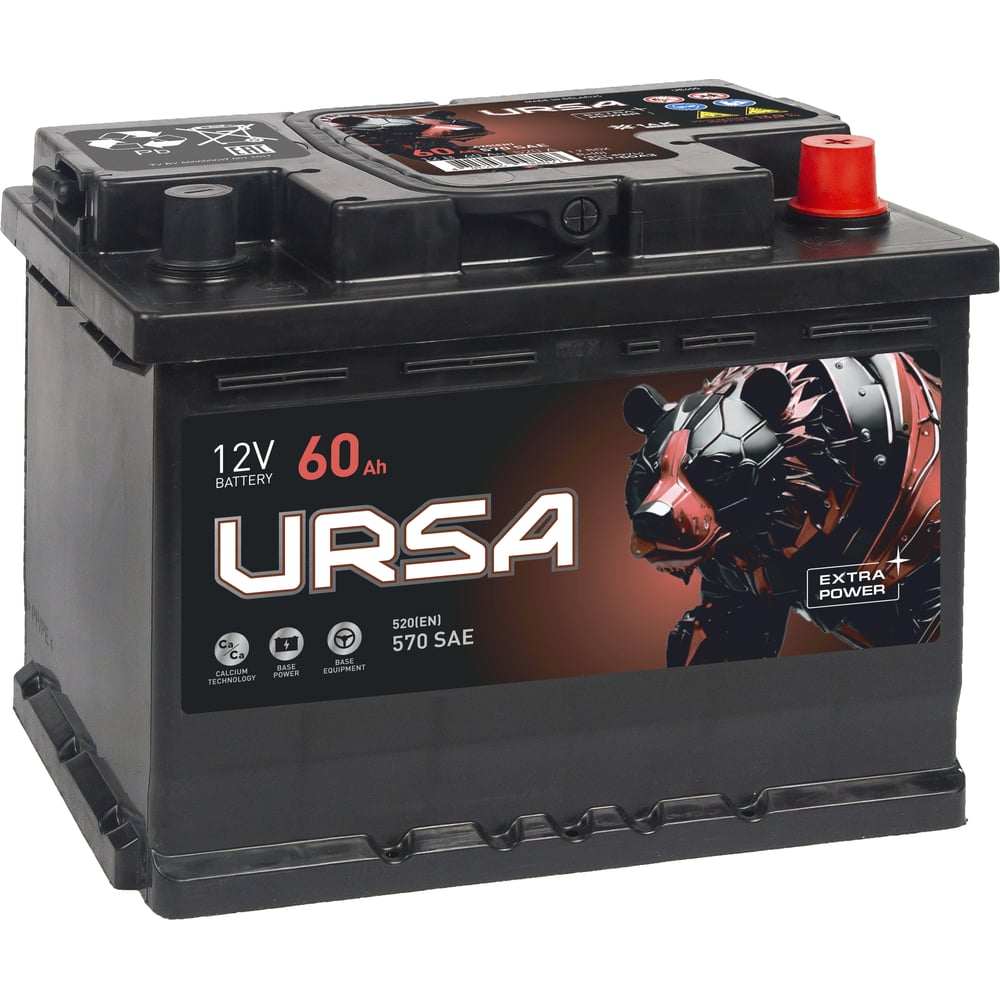 Изображение товара Аккумулятор URSA Extra power 60Ah R+ UE600 необслуживаемый для автомобиля