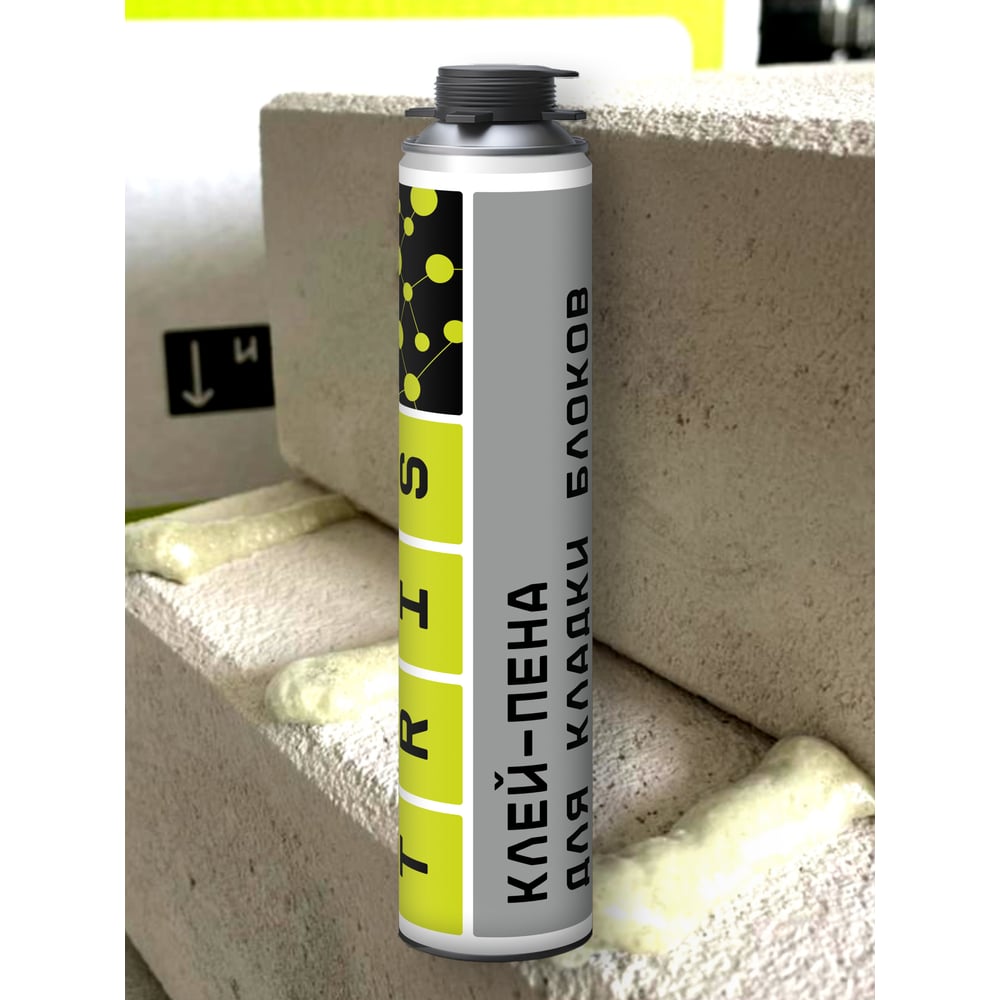 Изображение товара Клей-пена для кладки блоков TriS ВИ КП001, монтажная пена, профессиональный баллон, 720 г