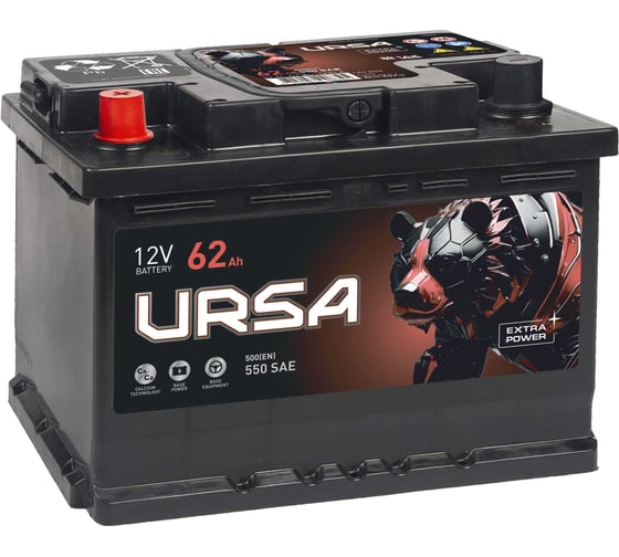 Изображение товара Аккумулятор URSA Extra power 62Ah L+ UE621