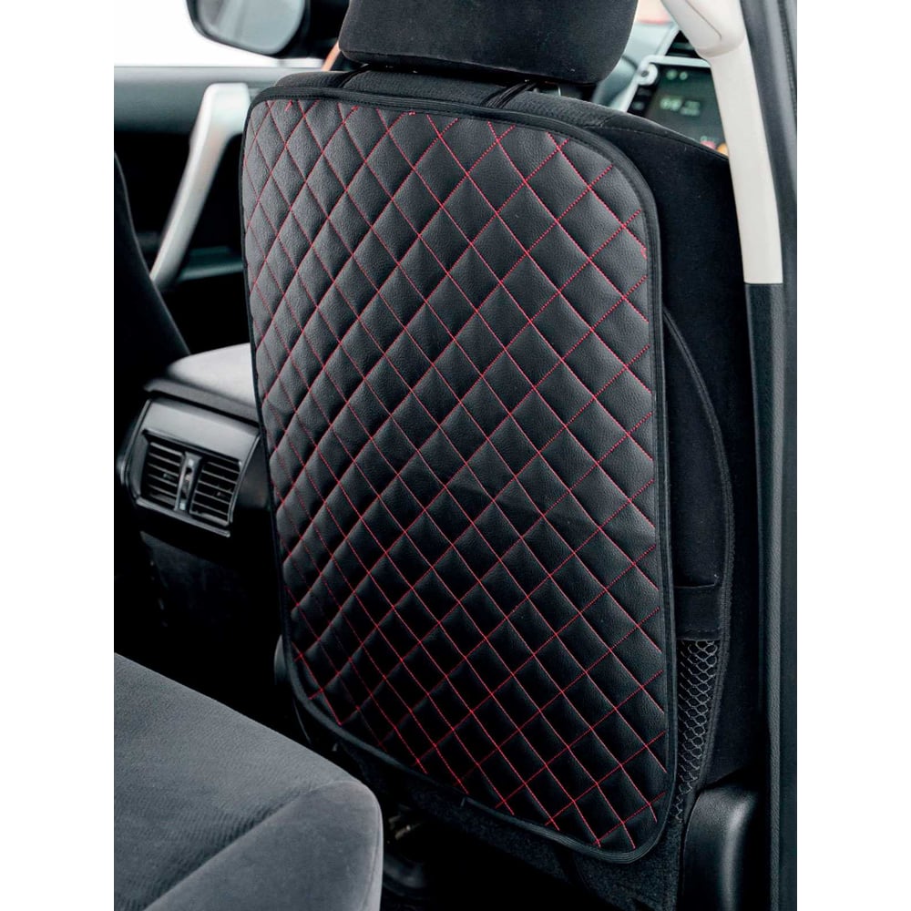 Изображение товара Защита спинки сиденья из стеганой экокожи Zipower 60x45 см универсальная