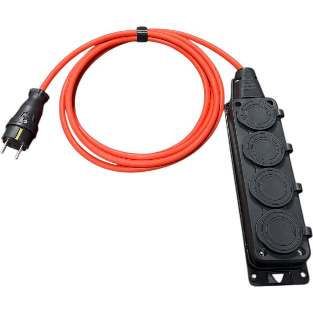 Изображение товара Удлинитель силовой iTOK оранжевый КГТТ 3х2,5 мм 4 розетки 10 метров