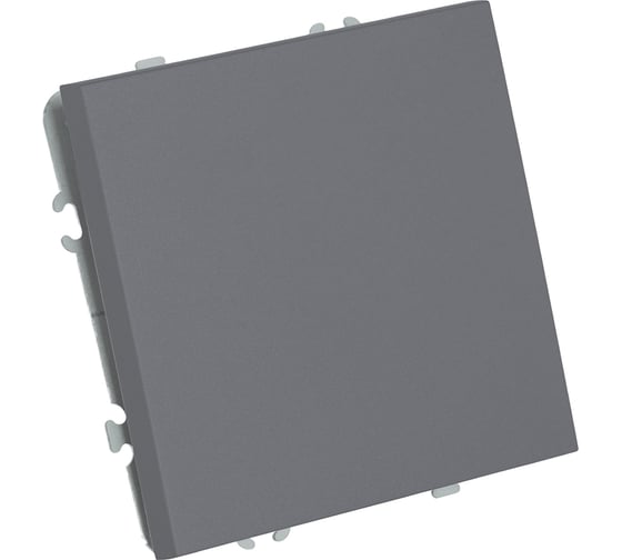 Изображение товара Механизм выключателя STEKKER 1-клавишный самовозвратный, 250В, 10А, серия Эмили, RSW10-5112-10, платиново-серый, soft touch, 50328