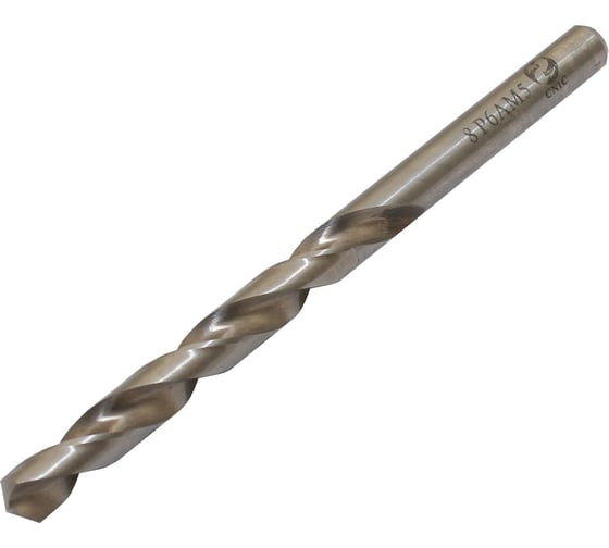 Изображение товара Сверло по металлу с вышлифованным профилем (8х75х117 мм; ц/х; Р6АМ5) CNIC 46338