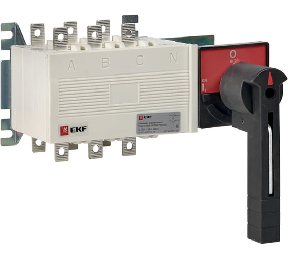Изображение товара Рубильник-переключатель EKF 100A 3P c рукояткой PowerSwitch PROxima pscs-100-3