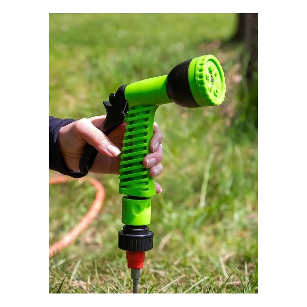 Изображение товара Набор для полива Grandy 4 предмета с пистолетом и фитингами