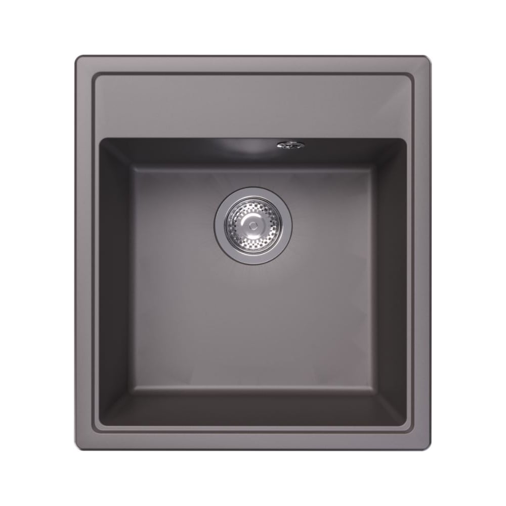 Изображение товара Кухонная мойка ABBER Quarz серый AQ2901G с сифоном и установкой врезная