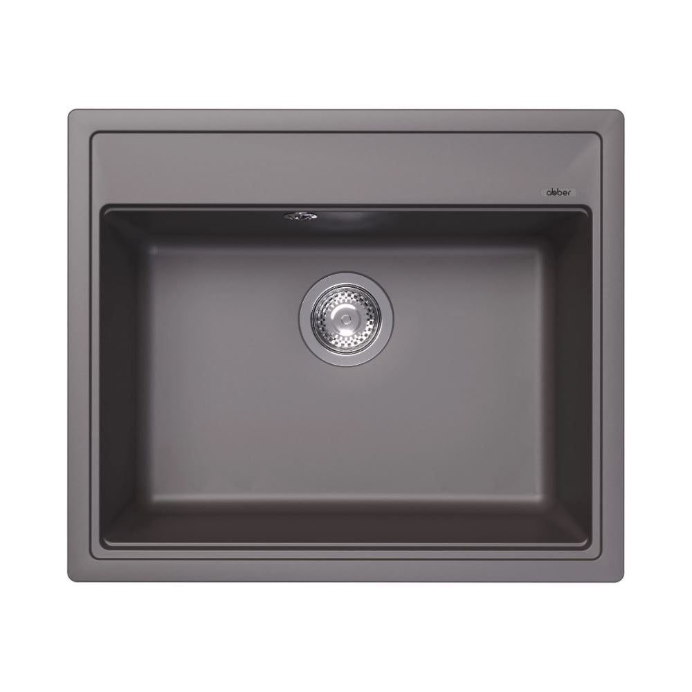 Изображение товара Кухонная мойка ABBER Quarz серый AQ2902G врезная с сифоном и матовой поверхностью