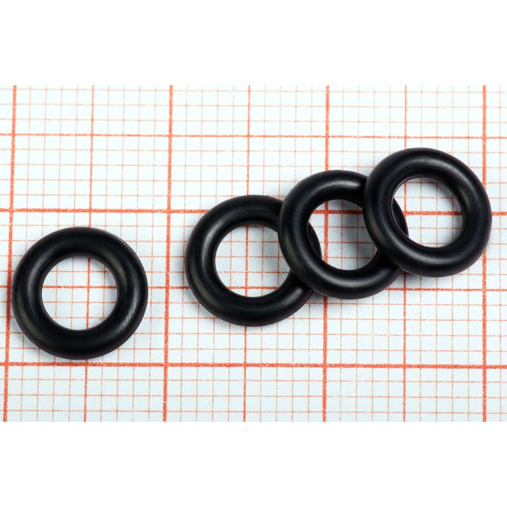 Изображение товара Кольцо уплотнительное УРТ 005-008-19 (100 шт) резина комплект для герметичности