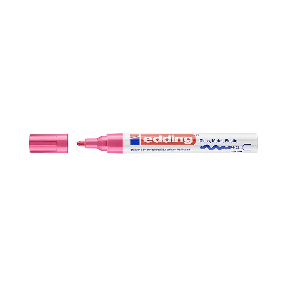 Глянцевый лаковый маркер EDDING маркер декоративный лаковый edding 751 1 2 мм с круглым наконечником розовый пастельный