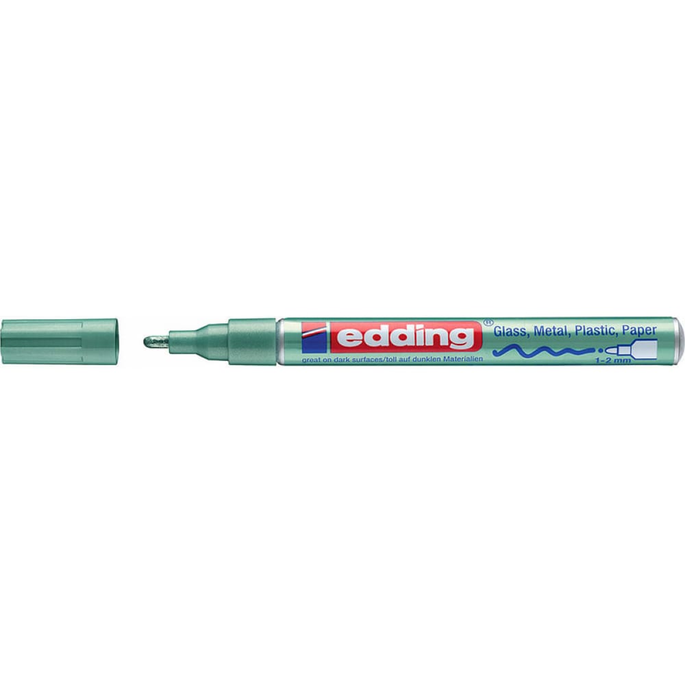 Глянцевый лаковый маркер EDDING, цвет зеленый E-751#74 - фото 1