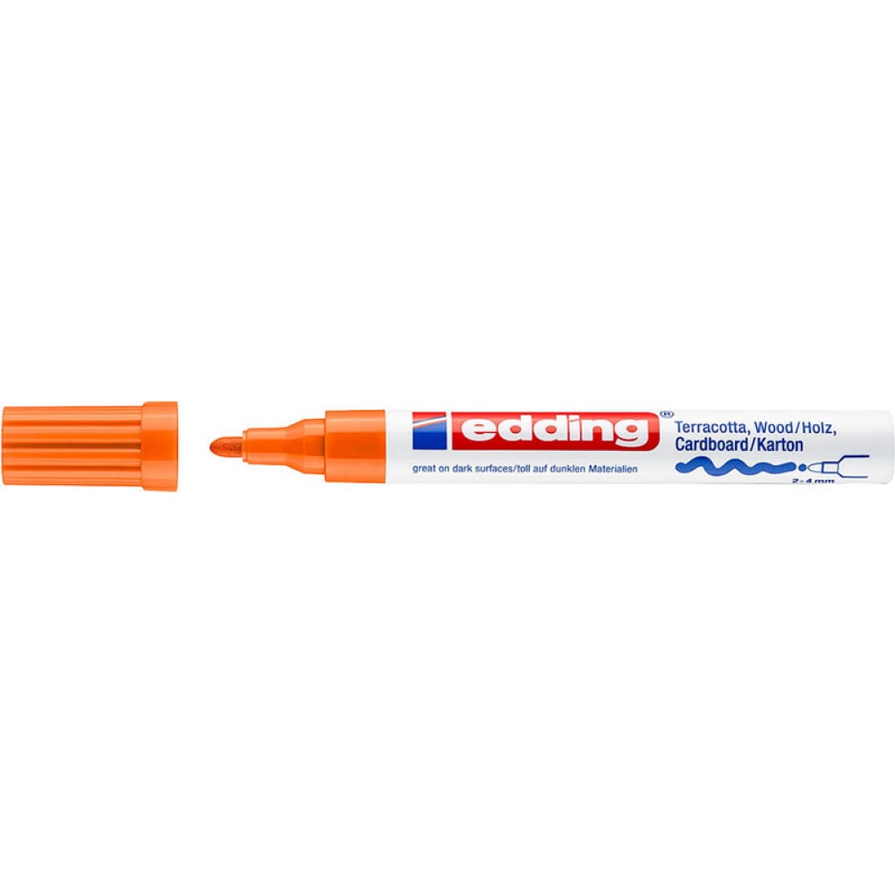Матовый лаковый маркер EDDING маркер декоративный лаковый edding 751 1 2 мм с круглым наконечником оранжевый
