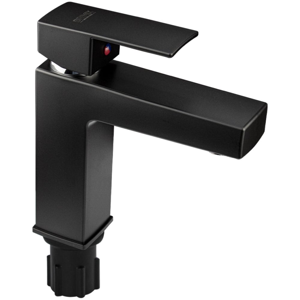 Изображение товара Смеситель на раковину BRIMIX квадратный корпус черный 5974 однорычажный