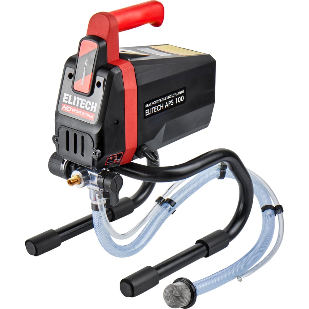 Изображение товара Краскопульт Elitech HD APS 100 Безвоздушный 210 бар 7,5 м шланг 0,48 мм Изображение товара Краскопульт Elitech HD APS 100 Безвоздушный 210 бар 7,5 м шланг 0,48 мм