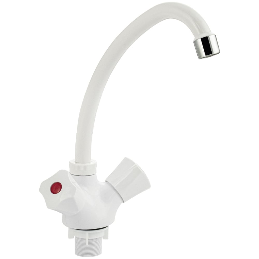 Изображение товара Кухонный смеситель Brimix 4405 с гибким изливом для кухни белый