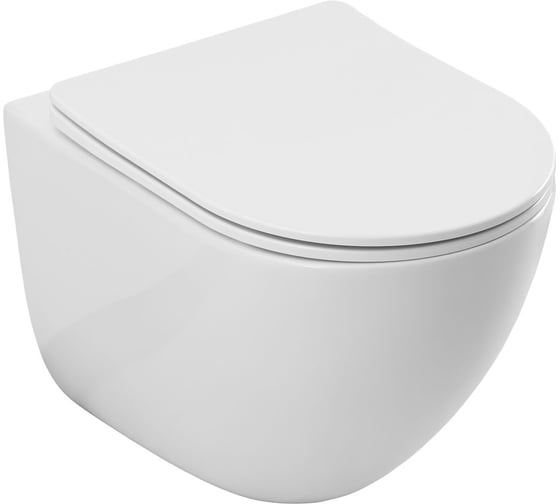 Изображение товара Унитаз подвесной ALLEN BRAU 4.31013.20 PRIORITY 4 Tornado с сиденьем (Soft Close) 505х360мм белый (348381) 00348381