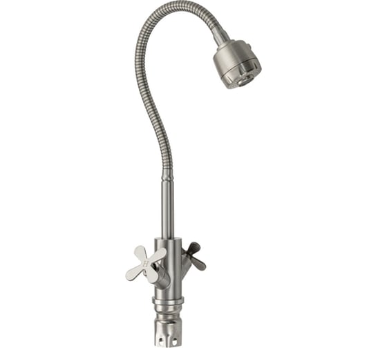 Изображение товара Смеситель кухонный Brimix СТАНДАРТ металокерамика, гибкий излив, из нержавеющей стали марки 304 9315