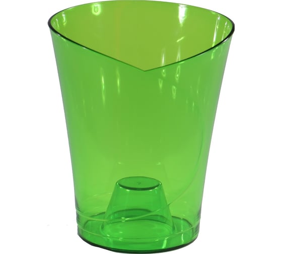 Изображение товара Кашпо bmc Орхидея КШ 6443 14х17.5 см, 1.5 л, зелёное 057613