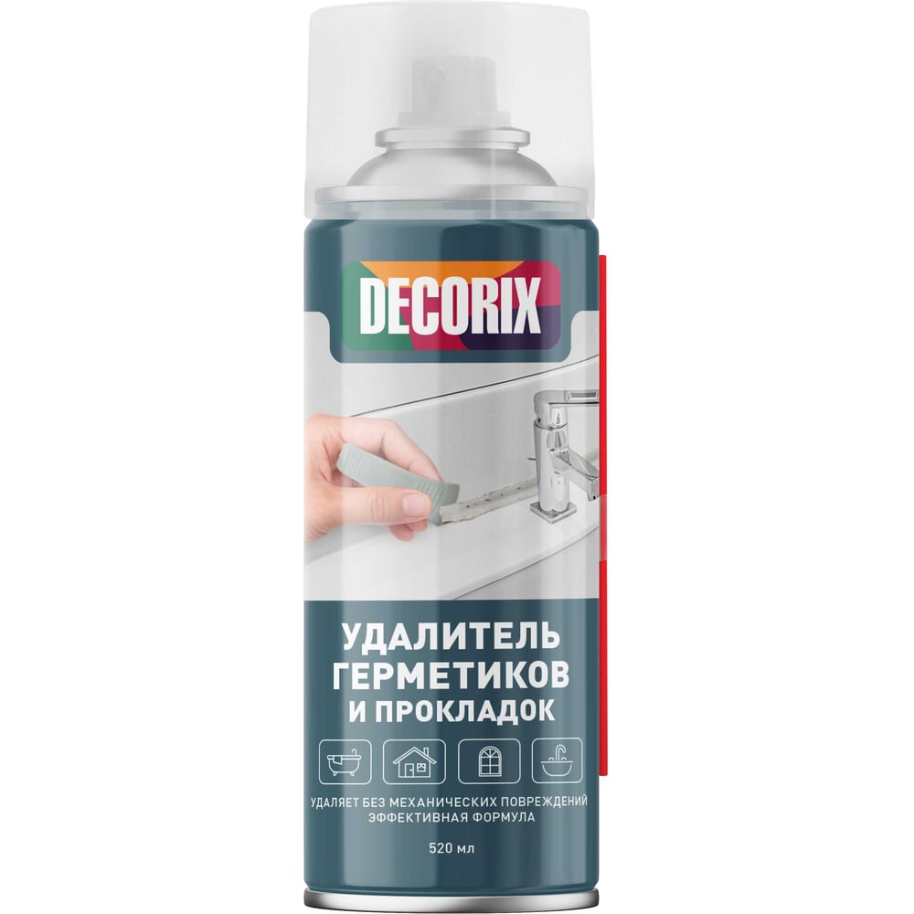 Изображение товара Удалитель герметиков Decorix со скребком 520 мл аэрозоль для очистки поверхностей