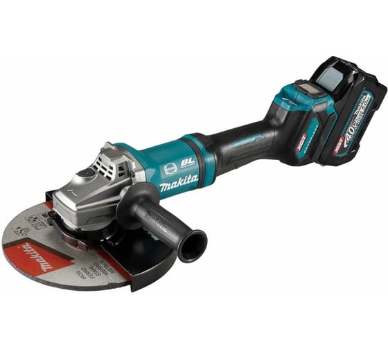 Изображение товара Аккумуляторная угловая шлифмашина Makita  40 В, 230 мм, 6600 об/мин, с 2 АКБ 5 Ач и ЗУ, в кейсе GA038GT201