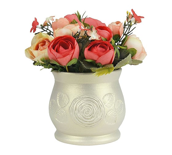 Изображение товара Кашпо Сады Аурики F-402 ИНГРИД керамика, бежевое, 10х10 см 063218