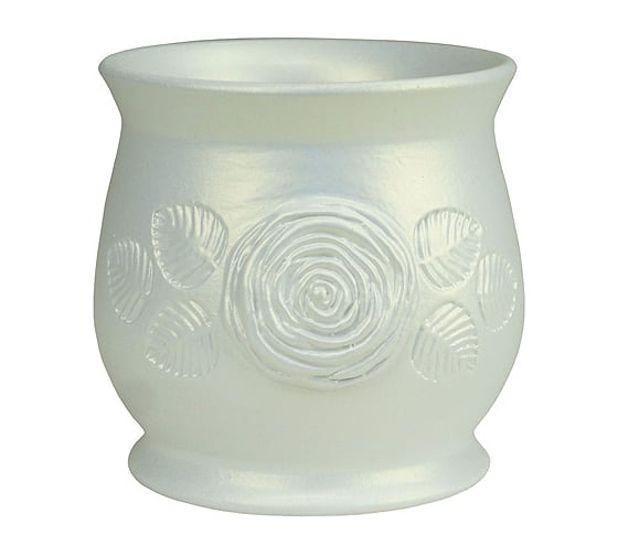 Изображение товара Кашпо Сады Аурики F-405 ИНГРИД керамика, белое, 10х10 см 063221