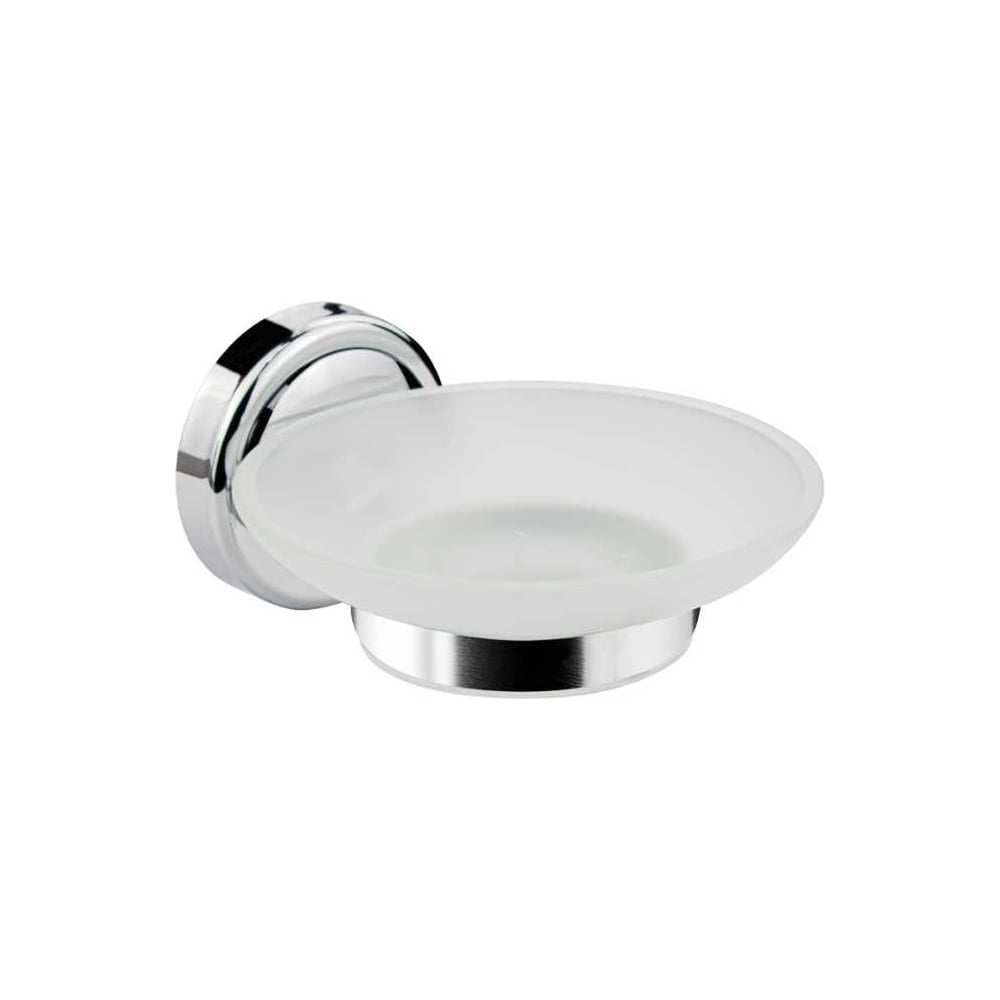 Изображение товара Стеклянная мыльница Санакс с креплением к стене 1207 хром