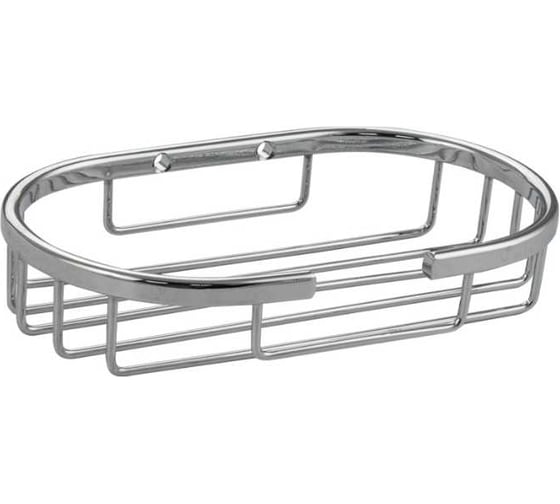Изображение товара Мыльница Санакс овальная, малая, решетка, хромированная, с креплением к стене 1222