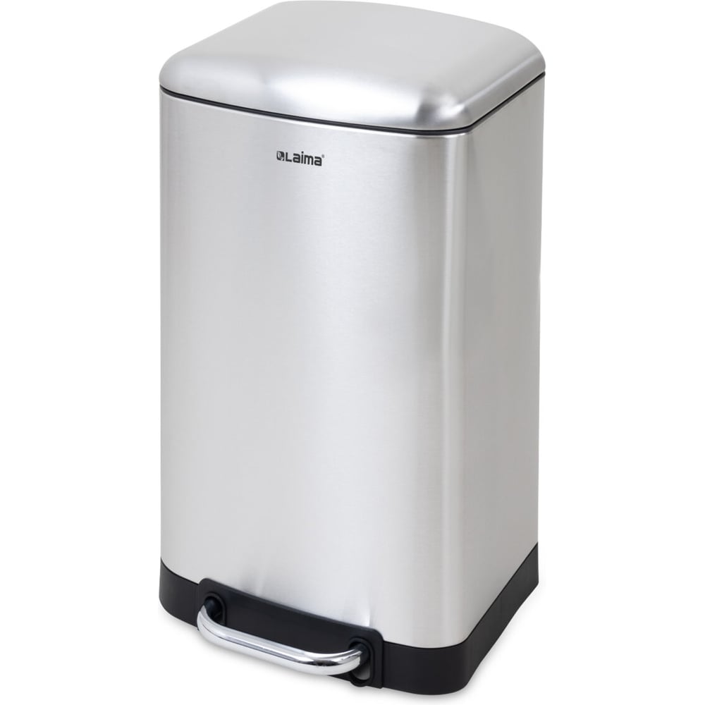 Изображение товара Мусорное ведро с педалью LAIMA ULTRA 20л, стальное, с крышкой и доводчиком