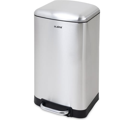 Изображение товара Ведро мусорное с педалью LAIMA ULTRA 20л, крышка с доводчиком, стальное, без отпечатков 701570