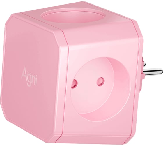Изображение товара Разветвитель AGNI на 4 розетки, розовый TP-WJ4E TP-WJ4E-pink