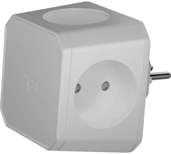 Изображение товара Разветвитель на 4 розетки, серый AGNI TP-WJ4E-grey