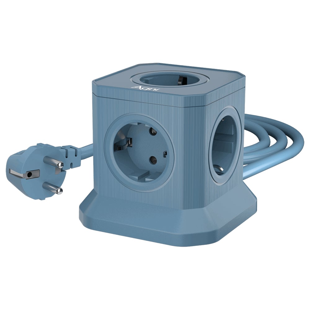 Изображение товара Сетевой фильтр AGNI башня 5 розеток 3м синий TP-VE4U5E-3m-blue