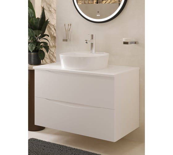 Изображение товара Тумба с раковиной подвесная BOND белая со столешницей Т05805-501410