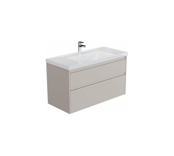 Изображение товара Тумба Aquanet Nova Lite 2.0 110 2 ящика, цвет бежевый (346328) 00346328