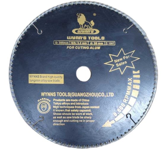 Изображение товара Диск пильный твердосплавный WYNNS 300х30мм (z=100) W0048 00000019927