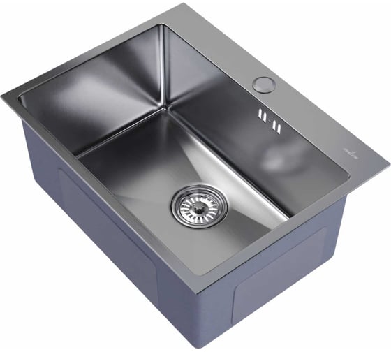 Изображение товара Настольная мойка MIXLINE PRO 60x45, 3 мм, выпуск 3 1/2, 22 см, с сифоном, сатин 547235