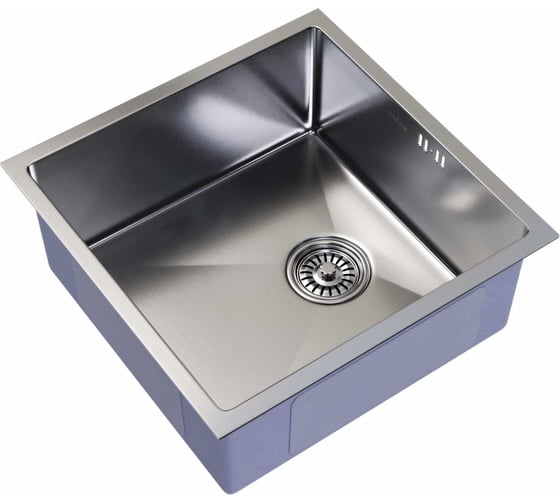 Изображение товара Подстольная мойка MIXLINE PRO 45x45, 3 мм, выпуск 3 1/2, 20 см, с сифоном, сатин 547225