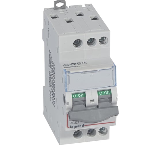 Изображение товара Выключатель-разъединитель Legrand DX3-IS - 3П - 400 В - 20 А - 2 модуля 406457