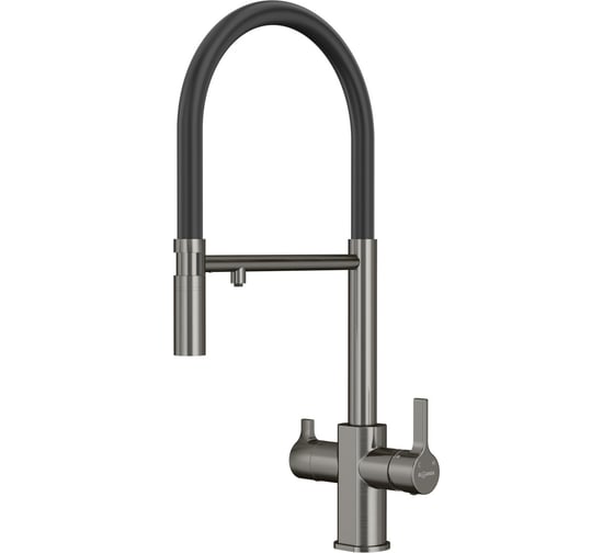 Изображение товара Смеситель для кухни однорычажный (для фильтра) Elghansa с гибким изливом 56F5511-Gun