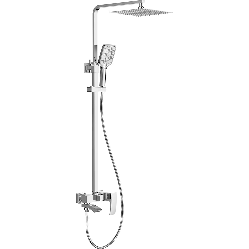 Изображение товара Душевая стойка GERHANS со смесителем K19114 современная латунь хром