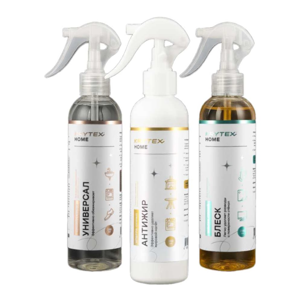 Изображение товара Набор для уборки кухни KRYTEX HOME Универсал антижир блеск распылители